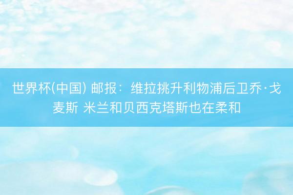 世界杯(中国) 邮报：维拉挑升利物浦后卫乔·戈麦斯 米兰和贝西克