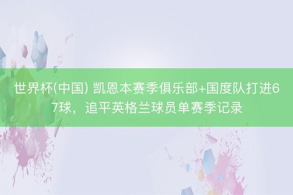 世界杯(中国) 凯恩本赛季俱乐部+国度队打进67球，追平英格兰球员单赛季记录