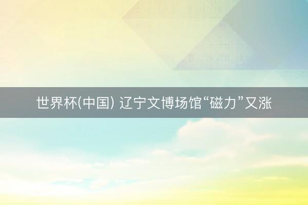 世界杯(中国) 辽宁文博场馆“磁力”又涨