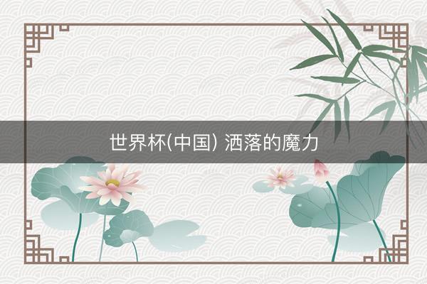 世界杯(中国) 洒落的魔力